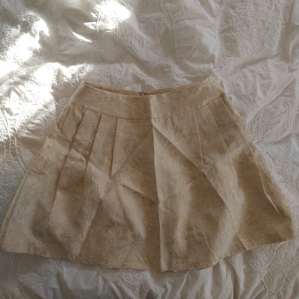 Cream and Gold mini skirt